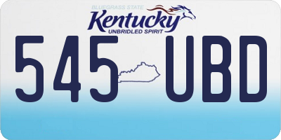 KY license plate 545UBD