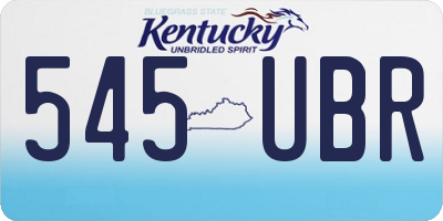 KY license plate 545UBR