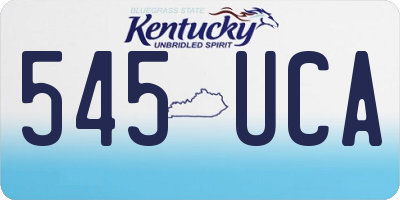 KY license plate 545UCA