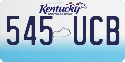 KY license plate 545UCB