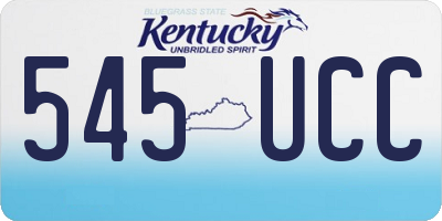 KY license plate 545UCC