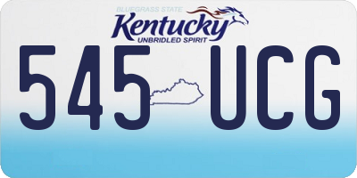 KY license plate 545UCG