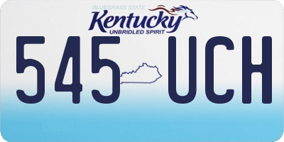 KY license plate 545UCH