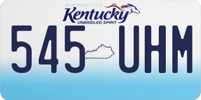 KY license plate 545UHM