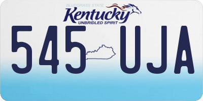 KY license plate 545UJA