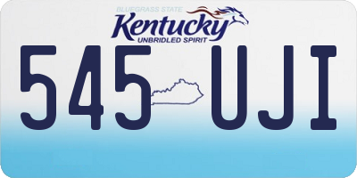 KY license plate 545UJI