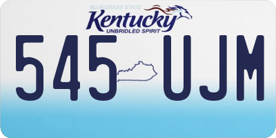 KY license plate 545UJM