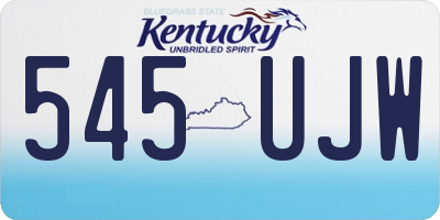 KY license plate 545UJW