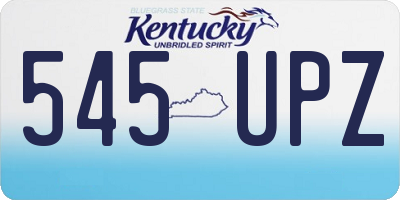 KY license plate 545UPZ