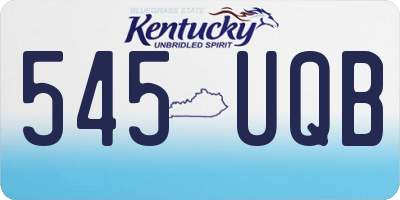 KY license plate 545UQB