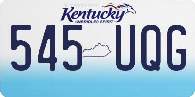 KY license plate 545UQG