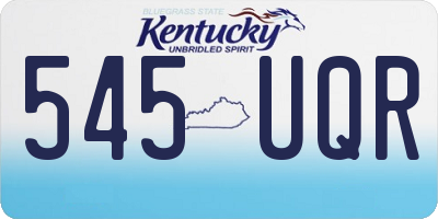 KY license plate 545UQR