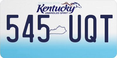 KY license plate 545UQT