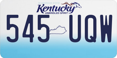KY license plate 545UQW