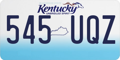 KY license plate 545UQZ