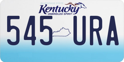 KY license plate 545URA
