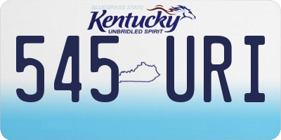 KY license plate 545URI