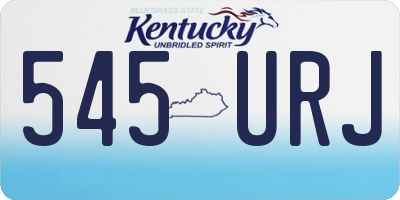 KY license plate 545URJ