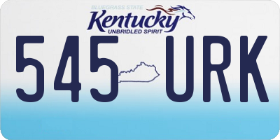 KY license plate 545URK
