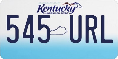 KY license plate 545URL