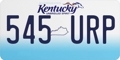 KY license plate 545URP
