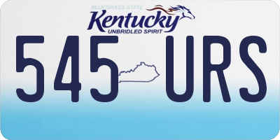 KY license plate 545URS