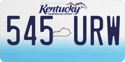 KY license plate 545URW