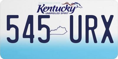 KY license plate 545URX