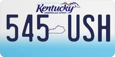 KY license plate 545USH