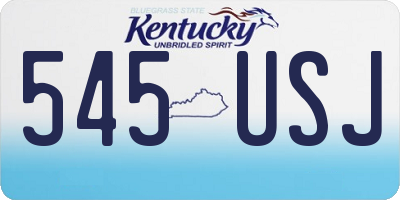 KY license plate 545USJ