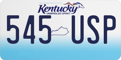 KY license plate 545USP