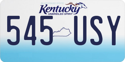 KY license plate 545USY