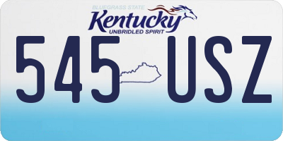 KY license plate 545USZ