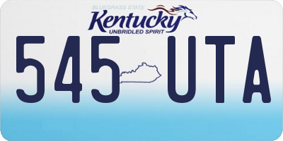 KY license plate 545UTA