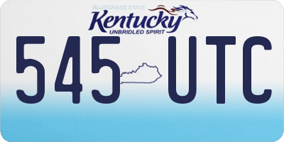 KY license plate 545UTC
