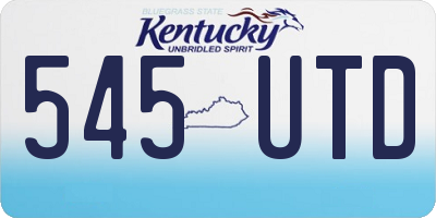 KY license plate 545UTD