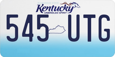 KY license plate 545UTG
