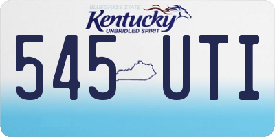 KY license plate 545UTI