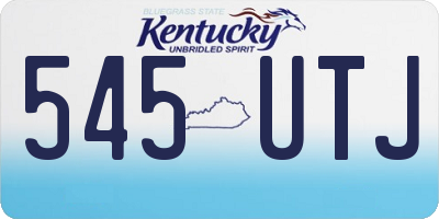 KY license plate 545UTJ