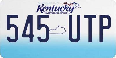 KY license plate 545UTP