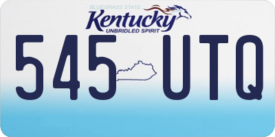 KY license plate 545UTQ
