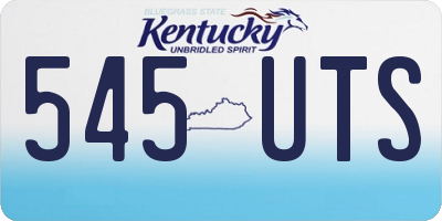 KY license plate 545UTS