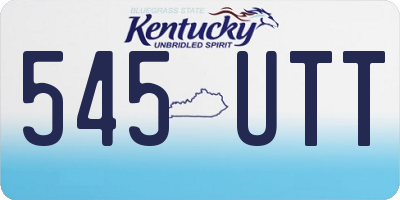 KY license plate 545UTT