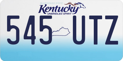 KY license plate 545UTZ