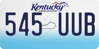 KY license plate 545UUB