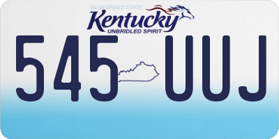 KY license plate 545UUJ