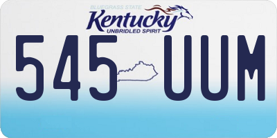 KY license plate 545UUM