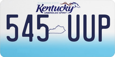 KY license plate 545UUP