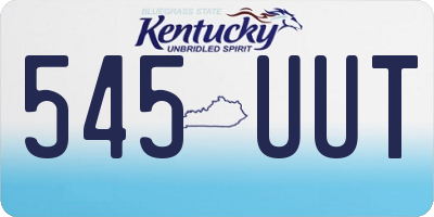 KY license plate 545UUT