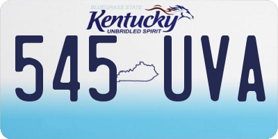 KY license plate 545UVA